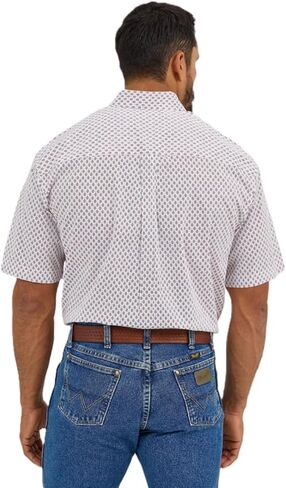 قميص Wrangler الرجالي George Strait باللونين الأبيض والبني in Saudi Arabia
