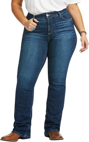 ARIAT Women's Perfect Rise Abby Stretch Straight Mackenzie Jeans Plus Blue 22W REG in Saudi Arabia