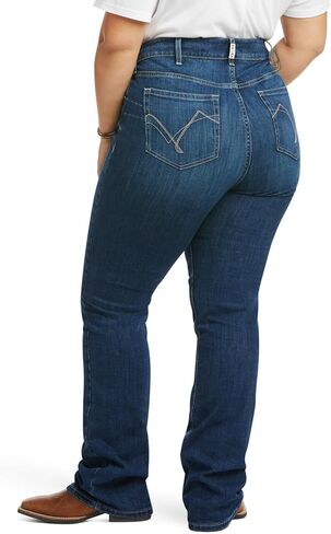ARIAT Women's Perfect Rise Abby Stretch Straight Mackenzie Jeans Plus Blue 22W REG in Saudi Arabia