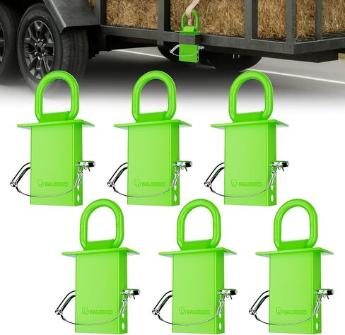 Stake Pocket D Ring for Trailer Heavy Duty, D-Ring Stake Pocket Tie Downs Galvanized Black with Anti-Loss Cord and Gloves Breaking Load 16,200lbs (6 Set) in Saudi Arabia