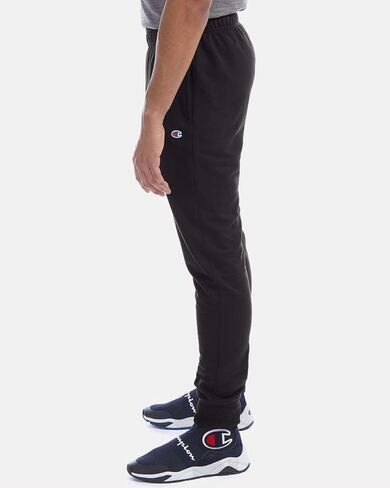 بنطال الركض Powerblend Fleece للرجال من Champion، مقاس متوسط، أسود in Kuwait