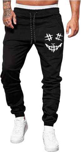Floerns Men's Graphic Drawstring Pants Elastic Waist Jogger Sweatpants with Pockets in Saudi Arabia