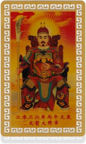 I-MART Tai Sui Amulet 2025 Feng Shui Card, General Wu Sui Pocket-Sized Talisman, Tai Sui Card for Protection and Luck, Feng Shui 2025 Blessing Gift, 3.2X2 Inches (Size A) in Kuwait