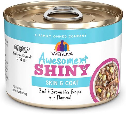 Weruva Awesome Shiny, Coat Crusader Variety Pack, 14oz Can (Pack of 9) in Kuwait