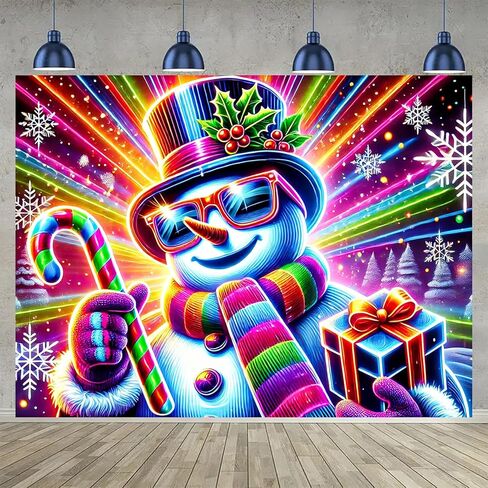 BlissYard Blacklight نسيج 78x59 بوصة عيد الميلاد ثلج الجدار شنقا يتوهج في الظلام حلوى قصب النيون عيد الميلاد خلفية Blacklight نسيج لعطلة غرفة ديكور الأشعة فوق البنفسجية رد الفعل الطرف الديكور in Kuwait