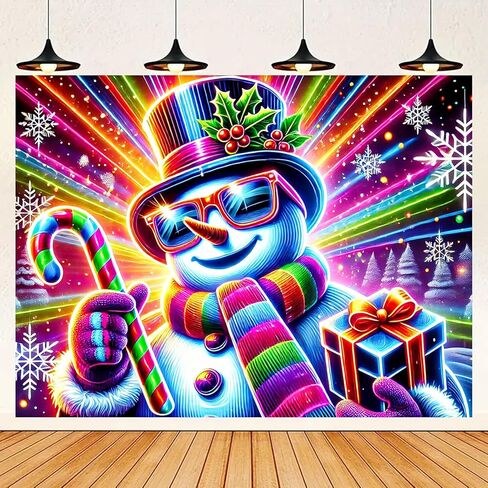 BlissYard Blacklight نسيج 78x59 بوصة عيد الميلاد ثلج الجدار شنقا يتوهج في الظلام حلوى قصب النيون عيد الميلاد خلفية Blacklight نسيج لعطلة غرفة ديكور الأشعة فوق البنفسجية رد الفعل الطرف الديكور in Kuwait