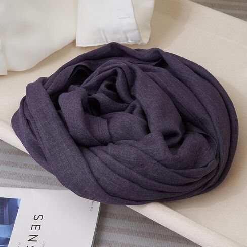 Womens Fashion Long Scarf Pure Color Beautiful Shawl Wrap for Beach Vintage Soft Scarf 70"x 39" in Saudi Arabia