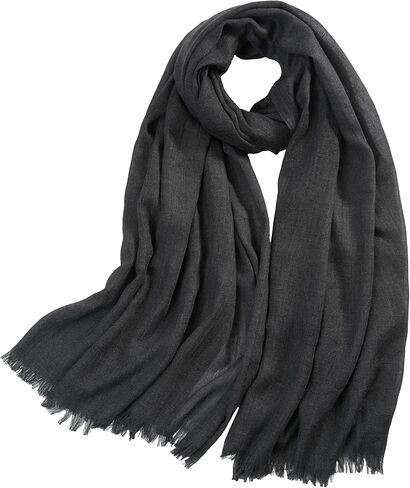 Womens Fashion Long Scarf Pure Color Beautiful Shawl Wrap for Beach Vintage Soft Scarf 70"x 39" in Saudi Arabia
