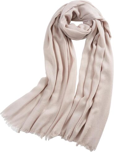Womens Fashion Long Scarf Pure Color Beautiful Shawl Wrap for Beach Vintage Soft Scarf 70"x 39" in Saudi Arabia
