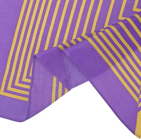 Women Contrast Color Symmetrical Striped Printed Scarf, 27.6x27.6 Square Herringbone Neck Scarves Neckerchief in Saudi Arabia