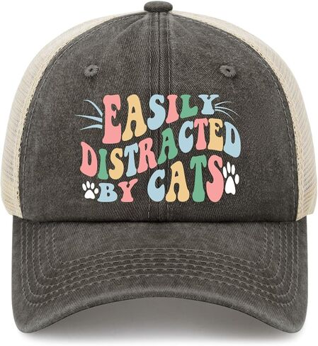 Easily Distracted by Birds Hat for Women Aesthetic Washed Distressed Baseball in Saudi Arabia