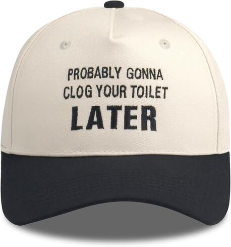 Funny Baseball Cap for Men Women, Adjustable Cotton Trucker Hat with Humorous Embroidery, Classic Sport Gift in Kuwait