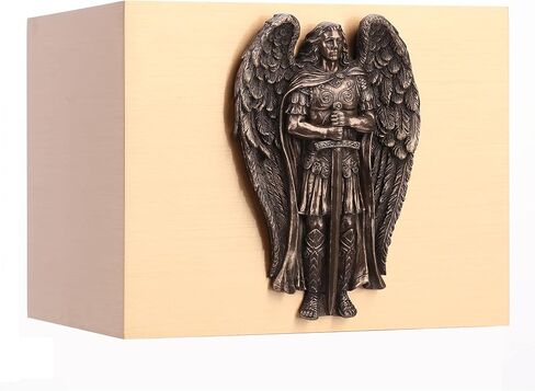 Veronese Design H90 Solid Brass Sheet Archangel Saint Michael Ceremonial Bronze Urn in Saudi Arabia