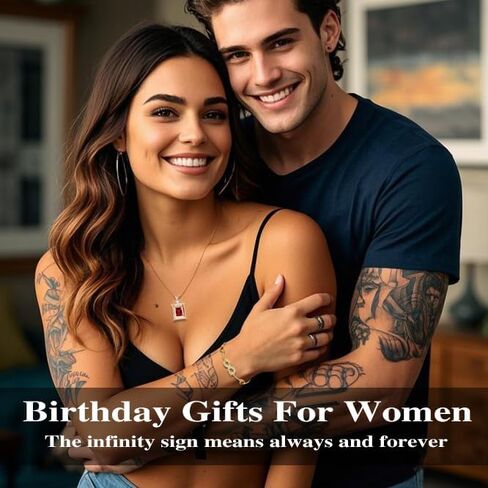 HeartMelody Infinity Bracelets for Women, 18K 14K Gold/White Gold/Rose Gold Jewelry Anniversary Birthday Gifts for Wife Mom, Womens Fashion Jewelry with Heart Birthstone Link Bracelets, Adjustable Chain in Saudi Arabia