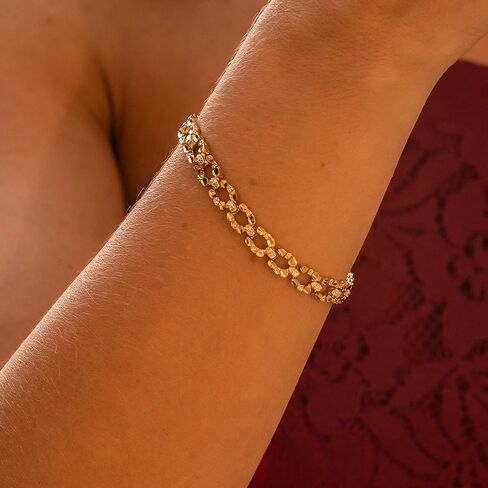 أساور للسيدات من LIFETIME JEWELRY مقطوعة بالألماس ومطلية بالذهب عيار 24 قيراط in Kuwait