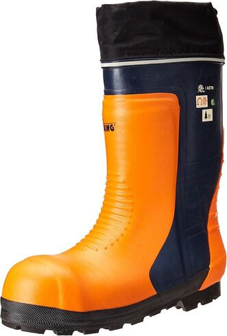 Viking Footwear Men's Bushwhacker S/T&P Winter Chainsaw Boot, Black/Orange, 10 M US in Saudi Arabia