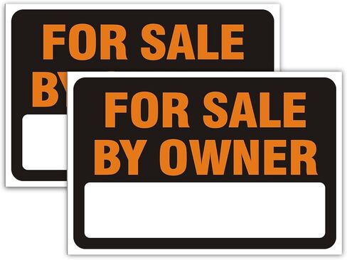 2 Pack for Sale Sign Car Sticker, 12" x 8" Premium Self-Adhesive Vinyl Sale Sign Decal for Garages, Boats, Large Space for Handwriting (Red) in Kuwait
