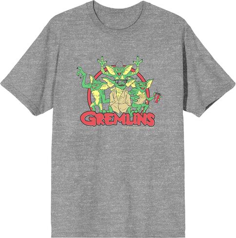 تي شيرت Gremlins ذو شعار الدائرة الحمراء للرجال بأكمام قصيرة in Kuwait