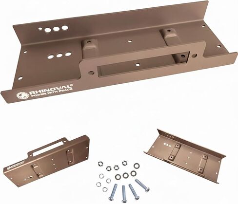 Universal Winch Mounting Plate, 10" x 4.5" Raised Bolt Pattern, 15,000 lbs, Heavy Duty Steel with Fairlead Flange & Hardware for Truck, SUV, Jeep, Trailer in Saudi Arabia