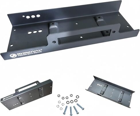 Universal Winch Mounting Plate, 10" x 4.5" Raised Bolt Pattern, 15,000 lbs, Heavy Duty Steel with Fairlead Flange & Hardware for Truck, SUV, Jeep, Trailer in Saudi Arabia