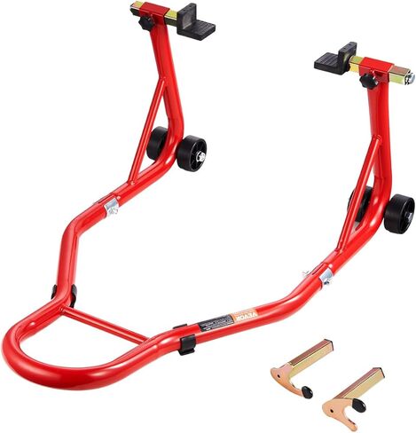 VEVOR Motorcycle Rear Wheel Stand, 850lbs/390kg Load Capacity Lift with U + L Fork Swingarm Spool, Heavy Duty Rear Wheel Stand Motorcycle Lift Jack Stand, for Suzuki Yamaha Honda Kawasaki, Black in Kuwait