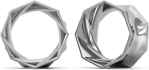 PUNKYOUTH 1 Pair Geometric Twist Ear Gauges – Gothic Industrial Tunnels Plugs for Stretched Ears, Alternative Minimalist Stretching Jewelry for Women Men, Large Size 2g–30mm in Saudi Arabia