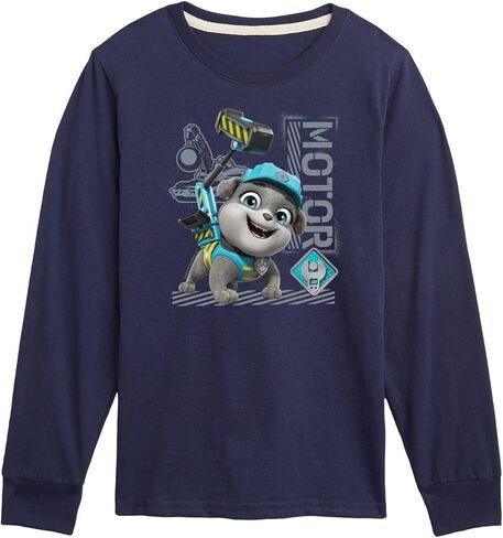 HYBRID APPAREL - Paw Patrol - Rubble & Crew - Motor Working - Toddler & Youth Long Sleeve Graphic T-Shirt in Saudi Arabia