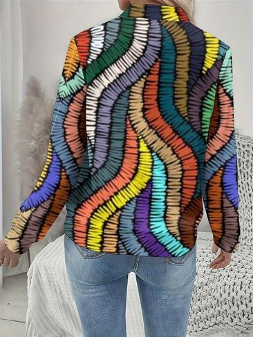 Women's Zip Jacket Christmas Coat Round Neck Front Pocket Sweater Lightweight Casual Street Style Autumn Winter Sweatshirt in Saudi Arabia