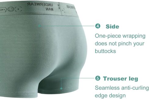 Men's Mesh Ice Silk Underwear Box Briefs Breathable Underwear Trunks Underpanties in Saudi Arabia