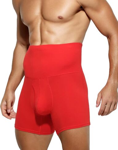 Men‘s Tummy Control Boxer Briefs High Waisted Compression Underwear Slimming Shapewear with Open Fly in Saudi Arabia
