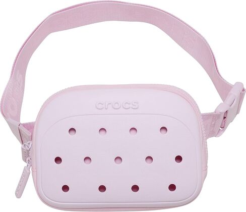 Crocs Classic Belt Waist Bag, Customizable Fanny Pack, Personalize with Jibbitz Charms, Pink Milk, One Size in Saudi Arabia
