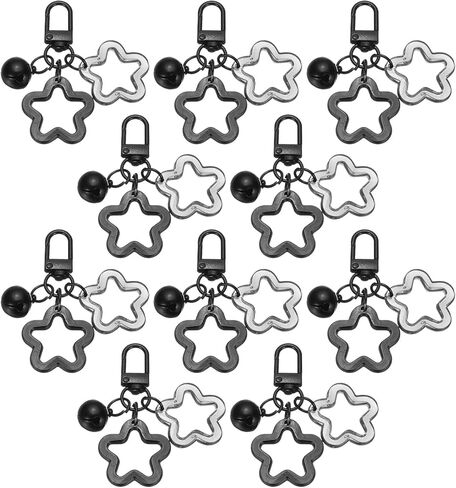 PATIKIL Star Keychain, Cute Keychain Charms Bulk Stars Bell Bag Charms Key Ring for Women Leather Handbags in Saudi Arabia
