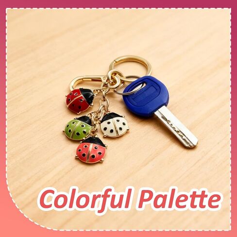 Ladybugs Key Charm, Colorful Ladybug Themed Key Holder, Insect Shaped Key chain for Bags Purse Wallet Backpack Decor in Saudi Arabia