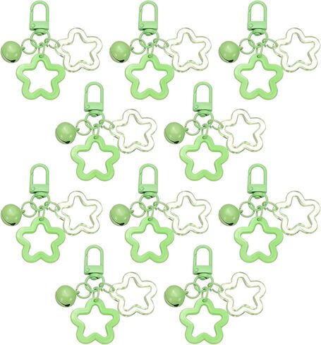 PATIKIL Star Keychain, Cute Keychain Charms Bulk Stars Bell Bag Charms Key Ring for Women Leather Handbags in Saudi Arabia
