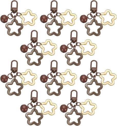 PATIKIL Star Keychain, Cute Keychain Charms Bulk Stars Bell Bag Charms Key Ring for Women Leather Handbags in Saudi Arabia