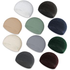 NZM Turkish Islamic Prayer Caps, Kufi Hats for Men,100% Breathable Taqiyah Skull Caps for Men in Saudi Arabia