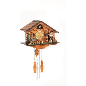 Cuckoo Clock, Germany Black Forest Style Wooden Pendulum Quartz Wall Clock, Volume Control, Night Silent, Gift Package, Professional Service in Saudi Arabia