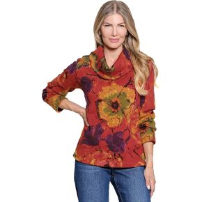 Ali Miles Textured Brushed Knit Popover Tunic in Saudi Arabia