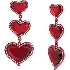 Betsey Johnson Jewelry Women's Love Spell Heart Linear Earrings in Kuwait