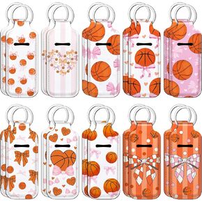Ctosree 20 Pcs Coquette Bow Basketball Lipstick Holder Keychains Bulk Valentine Galentine Sport Ball Team Gifts Portable Lip Balm Holder for Basketball Lover Accessories Sports Party Favor in Saudi Arabia