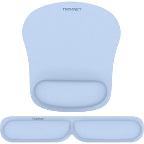لوحة الماوس المريحة Tecknet مع راحة معصم ، موسيباد ترقية مع تصميم التدليك ، رغوة الذاكرة وقاعدة PU غير المنقولة لتخفيف الألم ، وسادة الماوس للألعاب للمكتب ، المنزل ، المكتب ، 12x8 بوصة ، أسود in Kuwait
