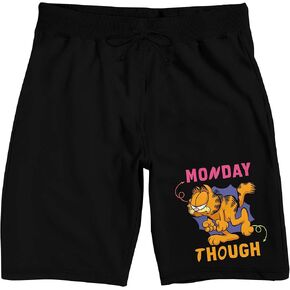 Garfield Monday Though Men's Black Graphic Sleep Shorts in Kuwait
