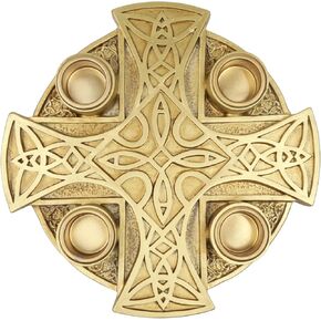 Needzo Advent Wreath, Catholic Christmas Candle Holder, Religious Centerpiece, 6.75x6.75 Inches (Black Maltese) in Saudi Arabia
