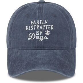 Embroidered Baseball Cap for Men Women, Funny Dog Lover Cotton Trucker Hat Adjustable Dad Cap Gift in Kuwait