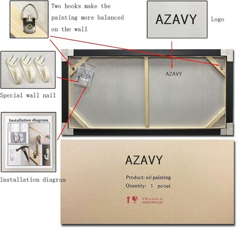 AZAVY Art، 24 × 48 بوصة مرسومة يدويًا باللون الأسود والأبيض لوحة زيتية محايدة تجريدية حديثة وبسيطة هندسية لتزيين جدران المنزل والمكتب in Kuwait