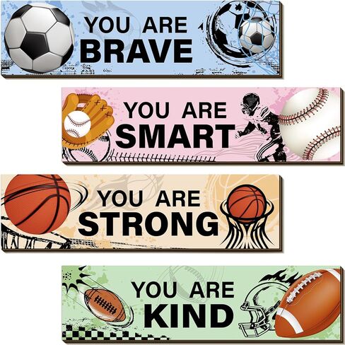 Geetery 4 Pcs Truck Bedroom for Son Wall Decor Construction Trucks Room Decor Inspirational Racing Car Wooden Hanging Sign Motivational Quote Car Decoration for Bedroom Living Room Women Men in Kuwait