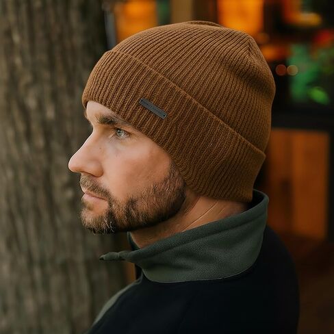 Smoky Lined Winter Beanie Hats with Earflap for Men Women- Windproof Thermal Knit Hat for Cold Weather in Saudi Arabia