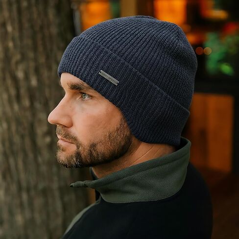 Smoky Lined Winter Beanie Hats with Earflap for Men Women- Windproof Thermal Knit Hat for Cold Weather in Saudi Arabia