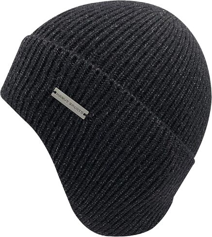 Smoky Lined Winter Beanie Hats with Earflap for Men Women- Windproof Thermal Knit Hat for Cold Weather in Saudi Arabia