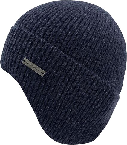 Smoky Lined Winter Beanie Hats with Earflap for Men Women- Windproof Thermal Knit Hat for Cold Weather in Saudi Arabia